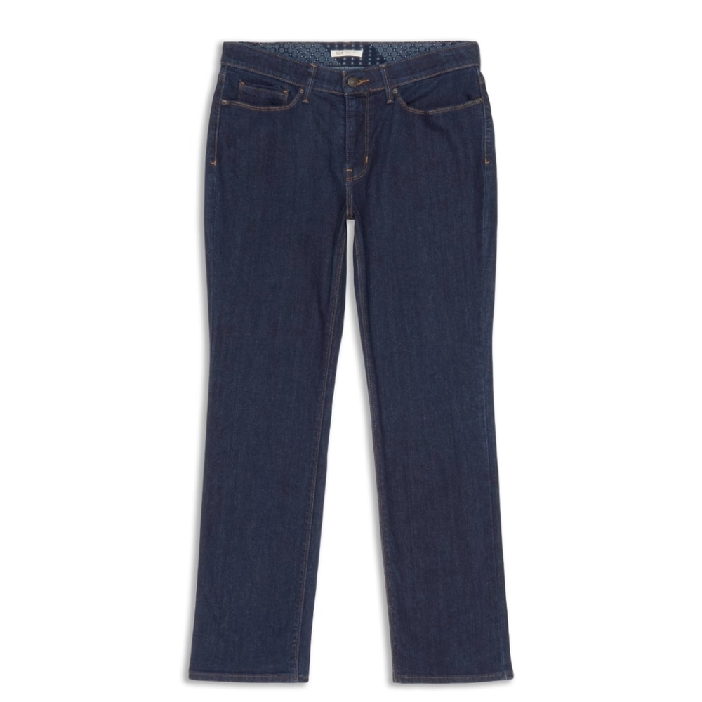 Levi's 525 Perfect Waist Indigo Straight Leg Jeans Women's 14 Blue Dark Pre-owne